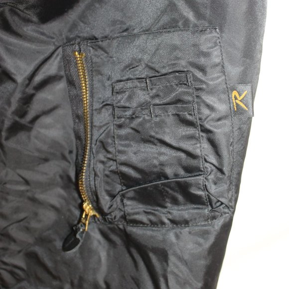 Rothco Reversible Intermediate Flyers Flight Bomber Jacket Mens 2XL Black USAF - Picture 4 of 13